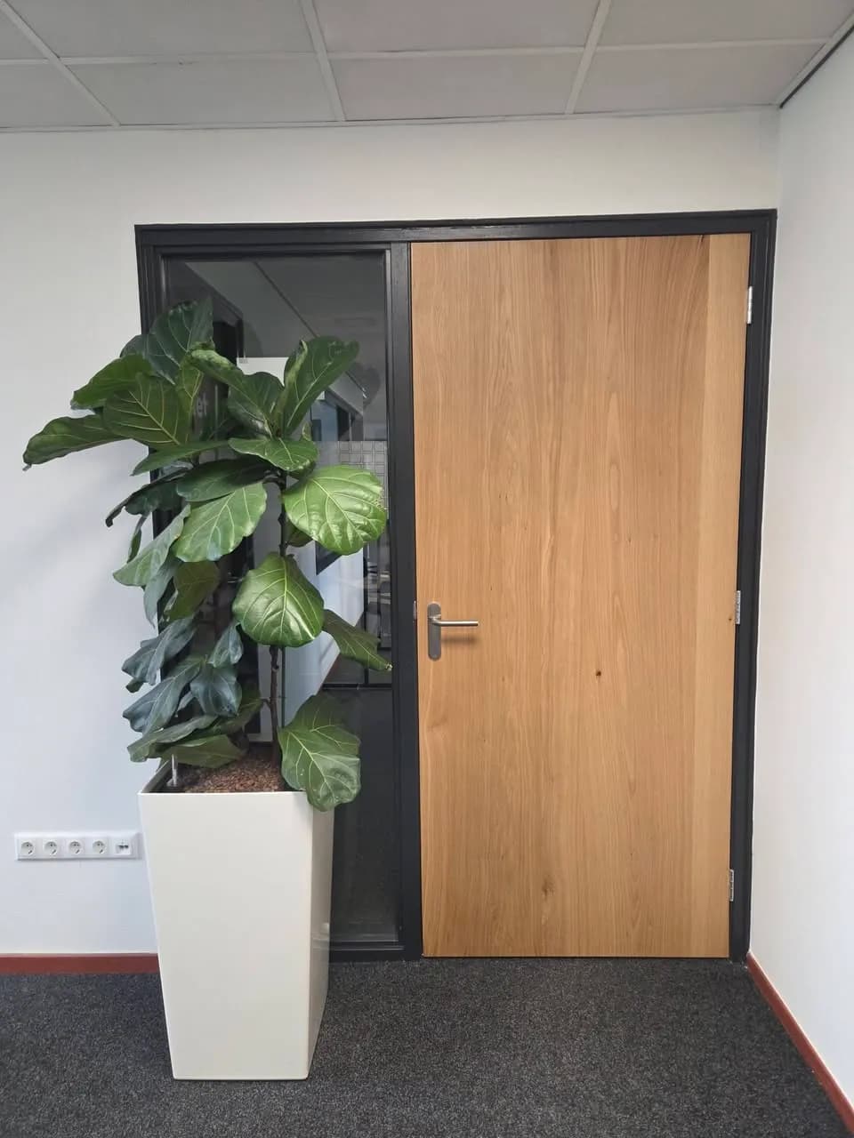 Deur professioneel afgehangen