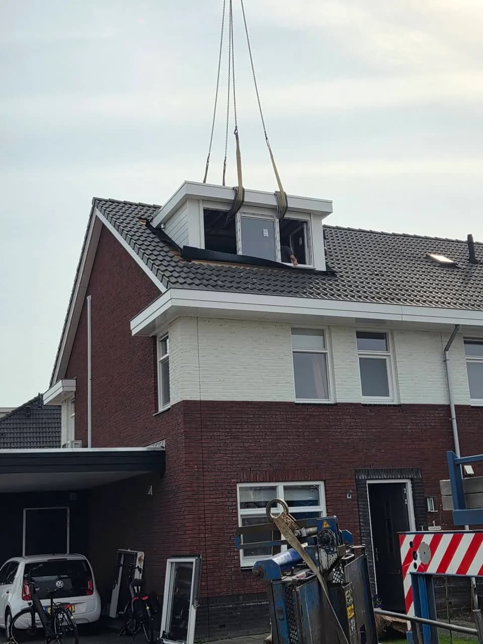 Aansluiting van dakkapel op dakvlak